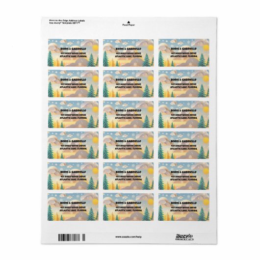 Winter Bos Label (Full Sheet)
