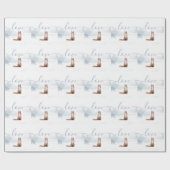 Winter Bos Landschap Vos Cadeaupapier (Vlak)