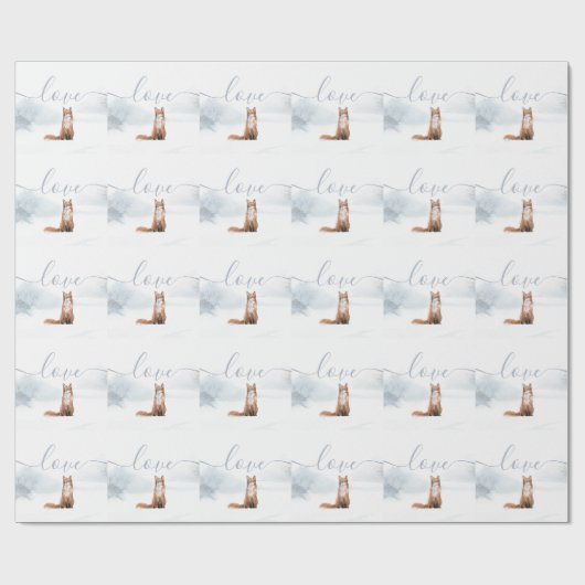 Winter Bos Landschap Vos Cadeaupapier (Vlak)