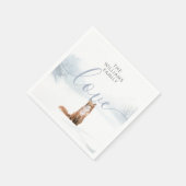 Winter Bos Landschap Vos Servet (Hoek)