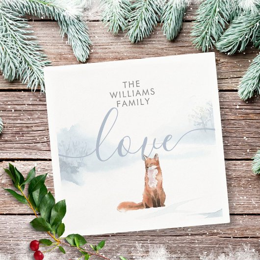 Winter Bos Landschap Vos Servet