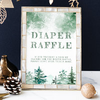 Winter bos luier loterij baby shower