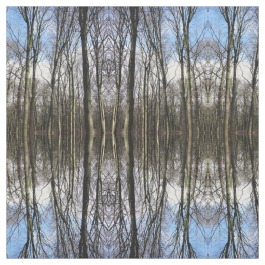 Winter-bos met foto's stof (Swatch)