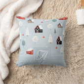 Winter bos monogram Scandinavische volkskunst Kussen (Deken)