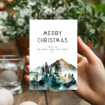 Winter Bos Naam Vrolijk Kerstfeest Feestdagenkaart<br><div class="desc">Winterbos naam Vrolijk Kerstfeest. Digitaal verkrijgbaar en gedrukt. Een feestelijk Waterverf bos grenst aan de onderkant,  onder de woorden. Eenvoudig personaliseren naar uw eigen wensen.</div>