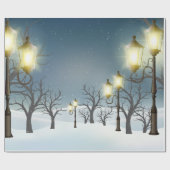 Winter bos patroon Inpakpapier (Vlak)