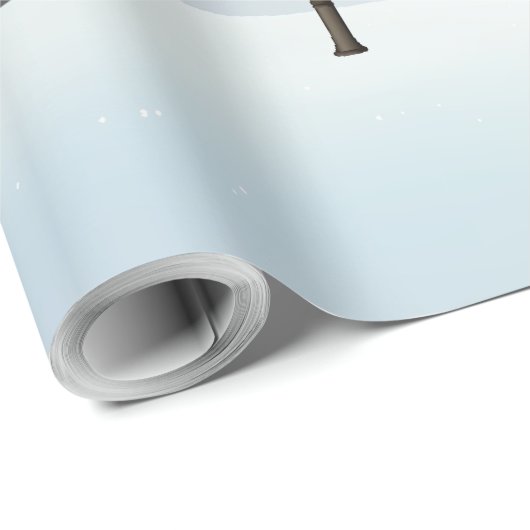 Winter bos patroon Wrapping Papier (Rol Hoek)