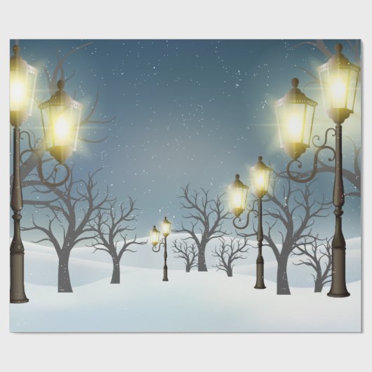 Winter bos patroon Wrapping Papier (Vlak)