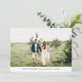 Winter Bos | Prettig feestdagen foto Feestdagenkaart (Staand voorkant)