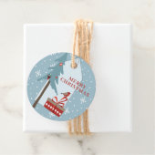 Winter bos rustieke boom Vrolijk kerstfeest Bedankjes Labels (In situ)