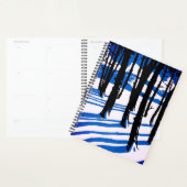 Winter Bos Schaduwen – Blauwe Minimale Natuur Planner (Display)