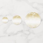 Winter Bos Sneeuwman Kerstmis | Goud Confetti (Achterkanten)