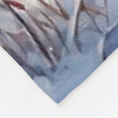 Winter Bos Sneeuwman Kerstmis | Goud Fleece Deken (Hoek)