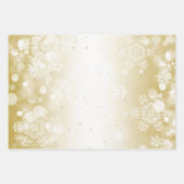 Winter Bos Sneeuwman Kerstmis | Goud Inpakpapier Vel (Voorkant 2)