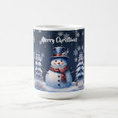 Winter Bos Sneeuwman Kerstmis Koffiemok (Center)