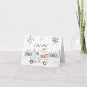 Winter Bos Sneeuwvlok Baby Shower Bedankt