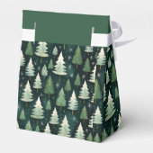 Winter Bos & Sneeuwvlok Gepersonaliseerde Bakkerij Bedankdoosjes (Achterkant)