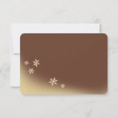 Winter Bos Sneeuwvlokken Bruin en Goud Antwoord (Achterkant)