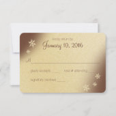 Winter Bos Sneeuwvlokken Bruin en Goud Antwoord (Voorkant)