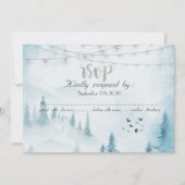 Winter Bos String Lichtjes,RSVP Kaart (Voorkant)
