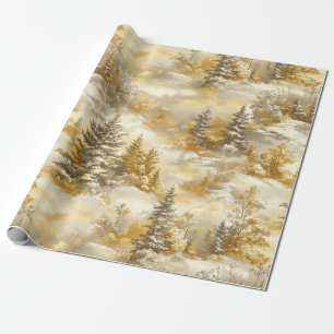 Winter Bos Toile de Jouy Patroon (1) Cadeaupapier