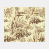 Winter Bos Toile de Jouy Patroon (2) Fleece Deken (Voorkant (Horizontaal))