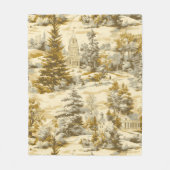 Winter bos Toile de Jouy patroon (4) Fleece Deken (Voorkant)