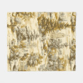Winter bos Toile de Jouy patroon (4) Fleece Deken (Voorkant (Horizontaal))