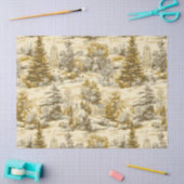 Winter Bos Toile de Jouy Patroon (4) Tissuepapier (Craft)