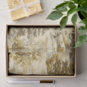 Winter Bos Toile de Jouy Patroon (4) Tissuepapier (Geschenk)