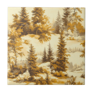 Winter bos Toile de Jouy patroon (9) Tegeltje