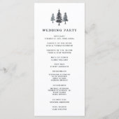 Winter Bos Trouwceremonie Programma Programmakaart (Achterkant)