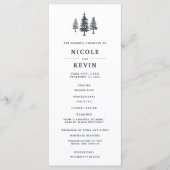 Winter Bos Trouwceremonie Programma Programmakaart (Voorkant)