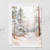 Winter bos Trouwtafel Zitplaatsen Kaart (Achterkant)