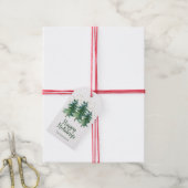 Winter Bos Vakantie Cadeaulabel (Met Touw)
