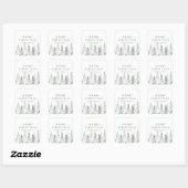 Winter bos vakantie sticker (Vel)