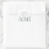 Winter bos vakantie sticker (Tas)