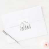 Winter bos vakantie sticker (Envelop)