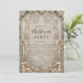 Winter Bos Vintage Kerstmis Kaart (Staand voorkant)