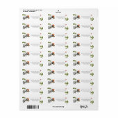Winter Bos Wasberen | Retouradreslabel Etiket (Full Sheet)