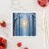 Winter Bos Watercolor Bomen Servet (Insitu)