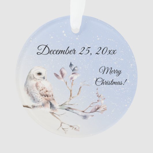Winter Bos Waterverf Ornament (voorkant)