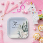 Winter Bos Waterverf Papier Bord (Feest)