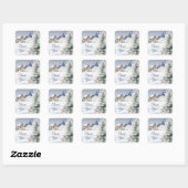 Winter Bos Waterverf Sticker (Vel)