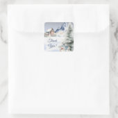 Winter Bos Waterverf Sticker (Tas)