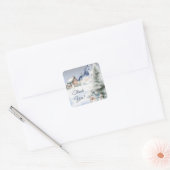 Winter Bos Waterverf Sticker (Envelop)