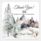 Winter Bos Waterverf Sticker (Voorkant)