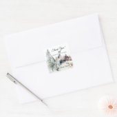 Winter Bos Waterverf Sticker (Envelop)