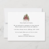 Winter Bos We Zijn Verhuisd Adres Gewijzigd Aankondiging (Achterkant)