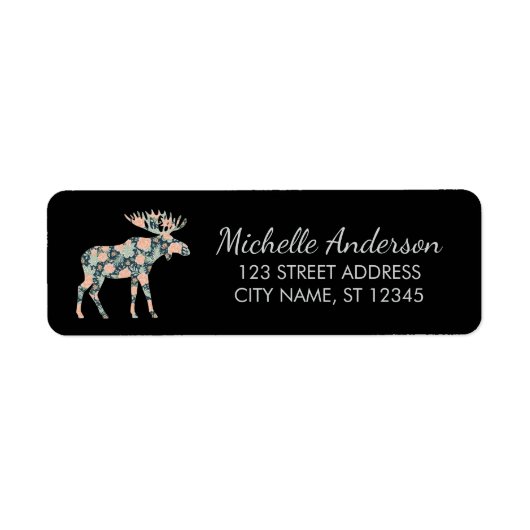 Winter Bos Wilde Bloem Eland Retouradres Etiket (Voorkant)